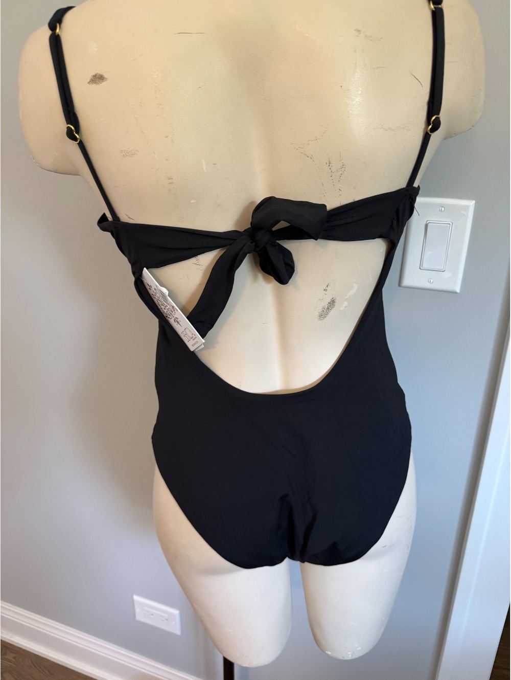 BECCA by Rebecca Virtue Black Plunge One Piece Swimsuit Medium - Picture 7 of 10